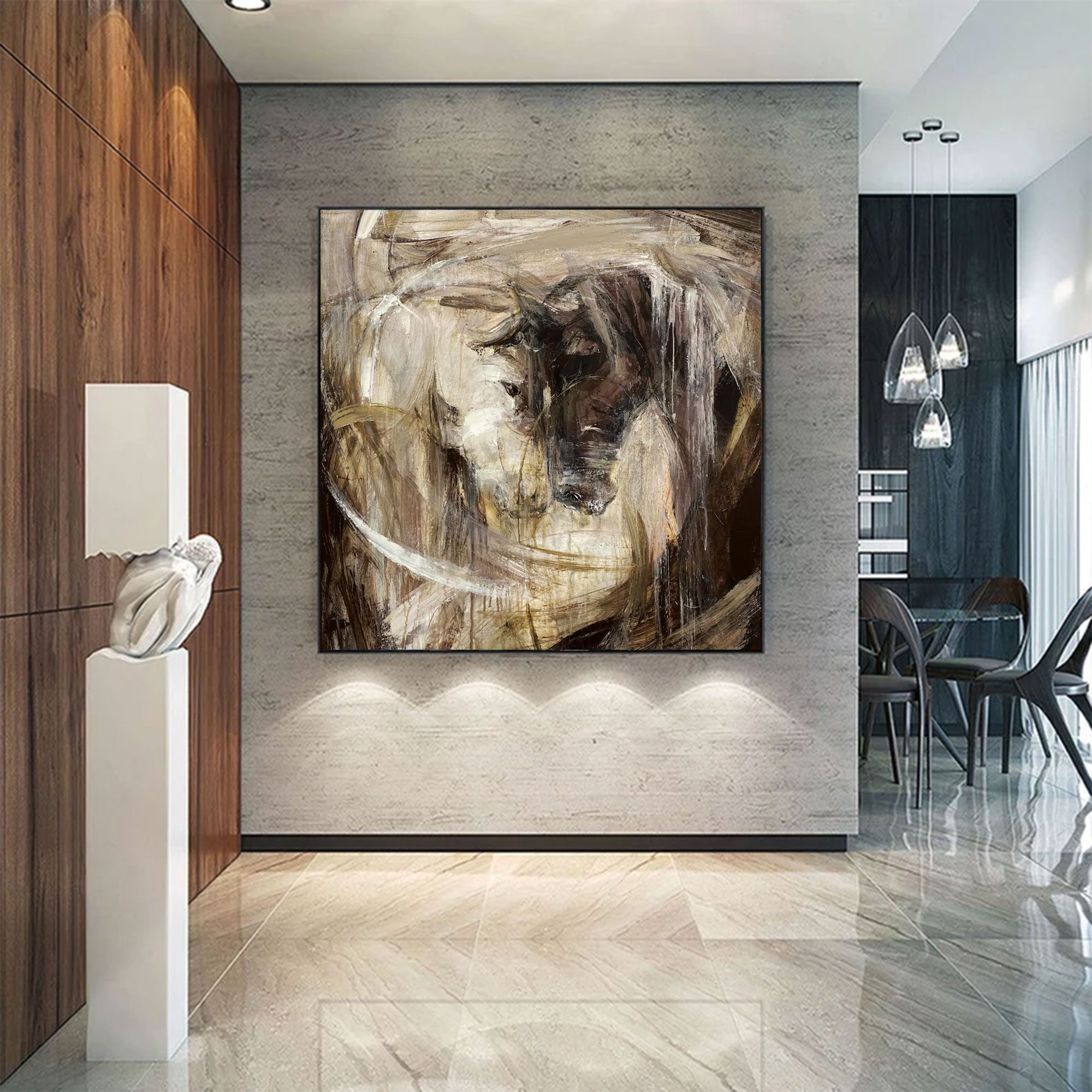 Veiled Echo Abstract Portrait Painting
