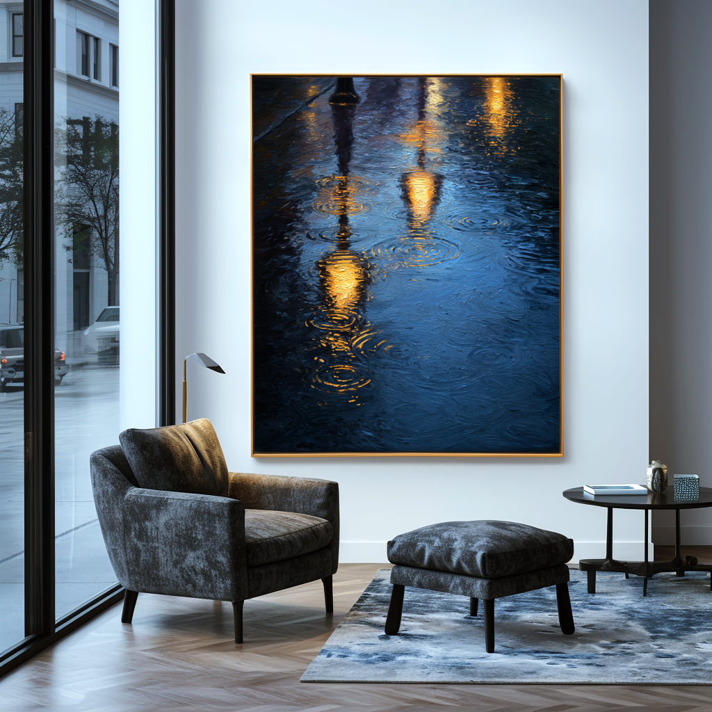 Blue Reflection Oil Painting #ART30
