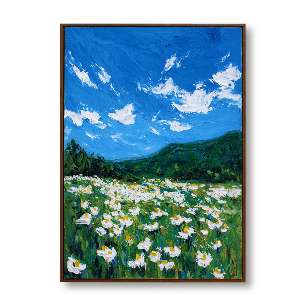 Blue Meadow Landscape Painting #ART31