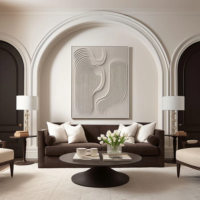 Zen Dune Beige Relief Painting