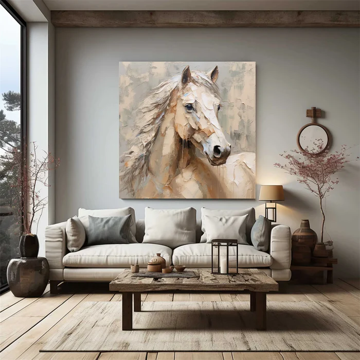 Majestic Spirit Horse Textured Painting