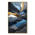 Blue and Gold Abstract Landscape #ART38