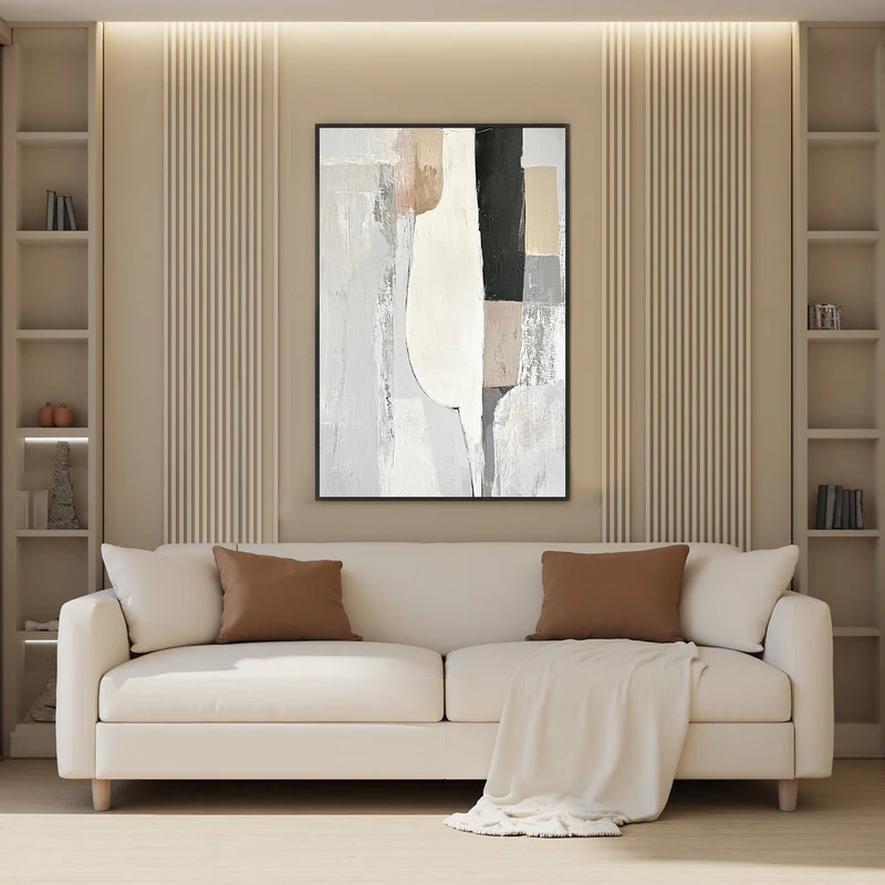 Soft Geometry Abstract Painting