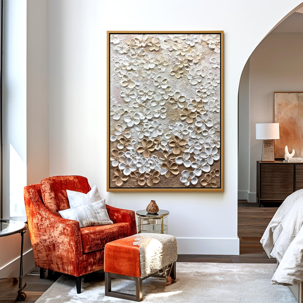 3D Floral Textured Painting #ART39