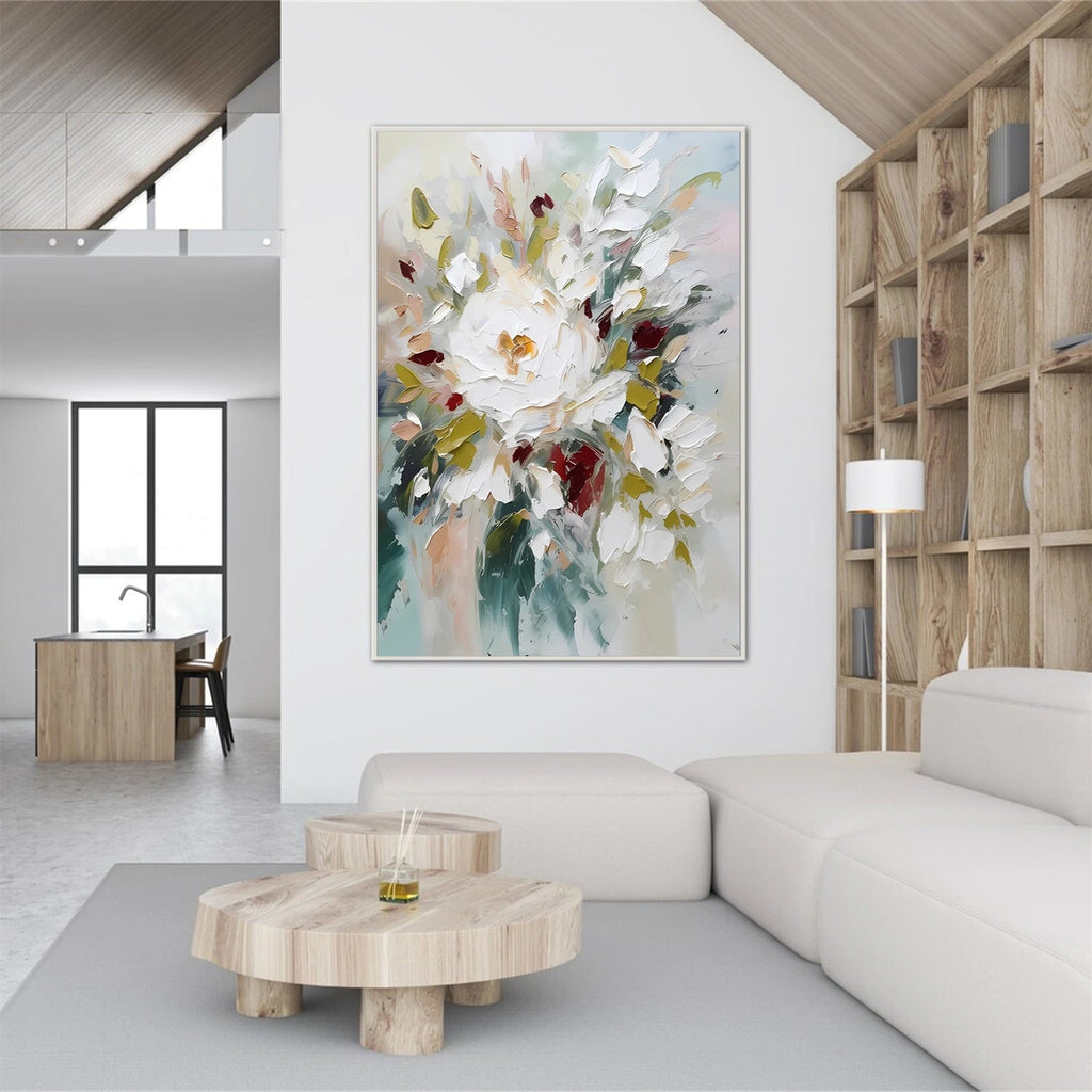 Ivory Bloom Poetic Abstract Painting