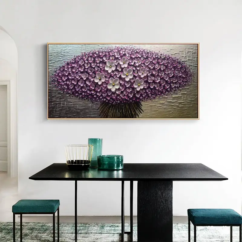 Lavender Dome Blossom Abstract Painting