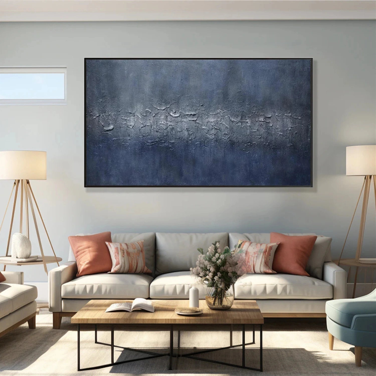 Midnight Texture Abstract Painting