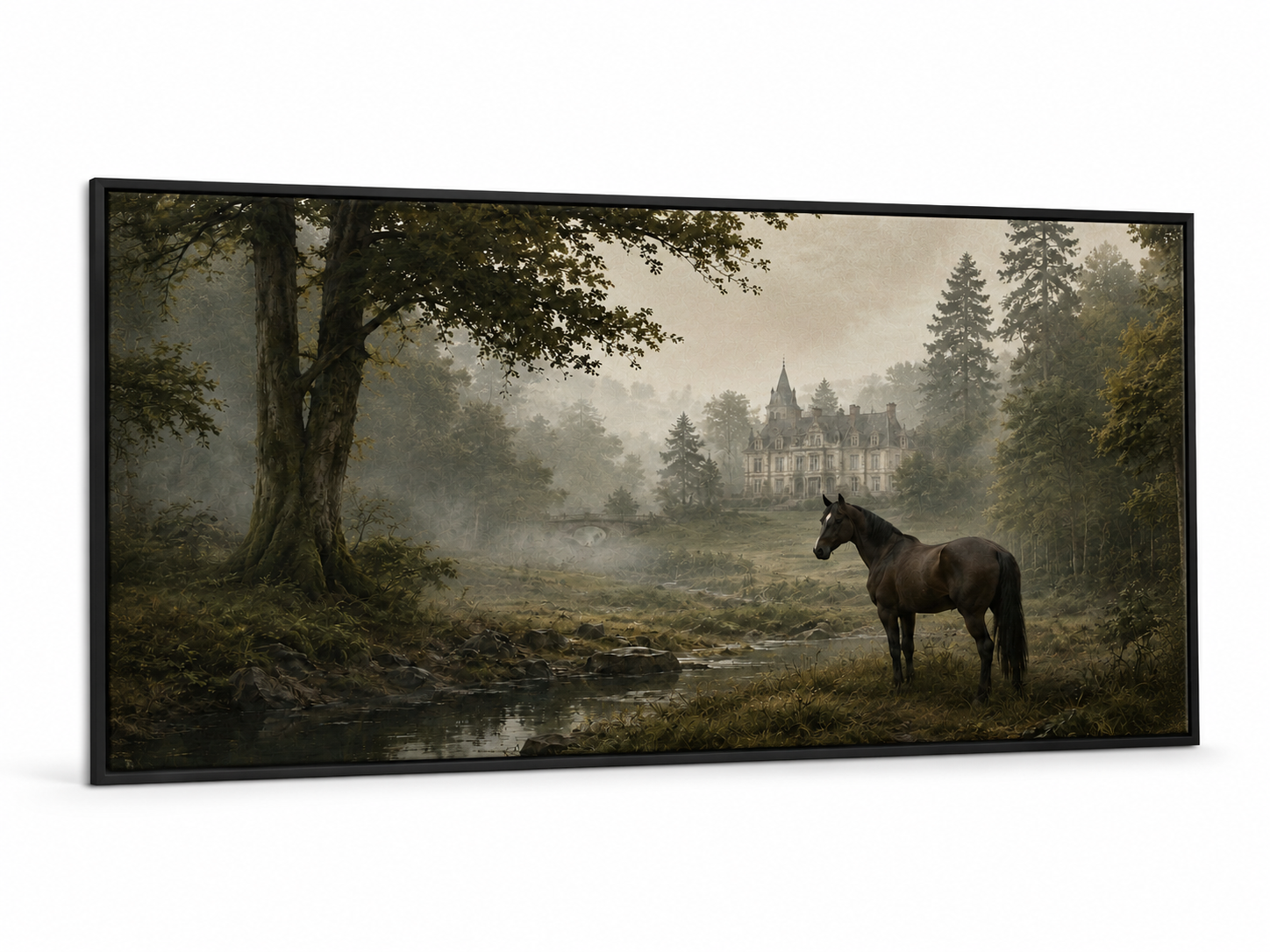Old Money European Estate Landscape Painting