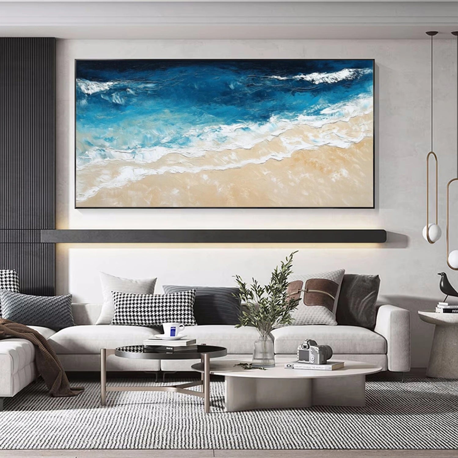 Deep Blue Coast Seascape Painting