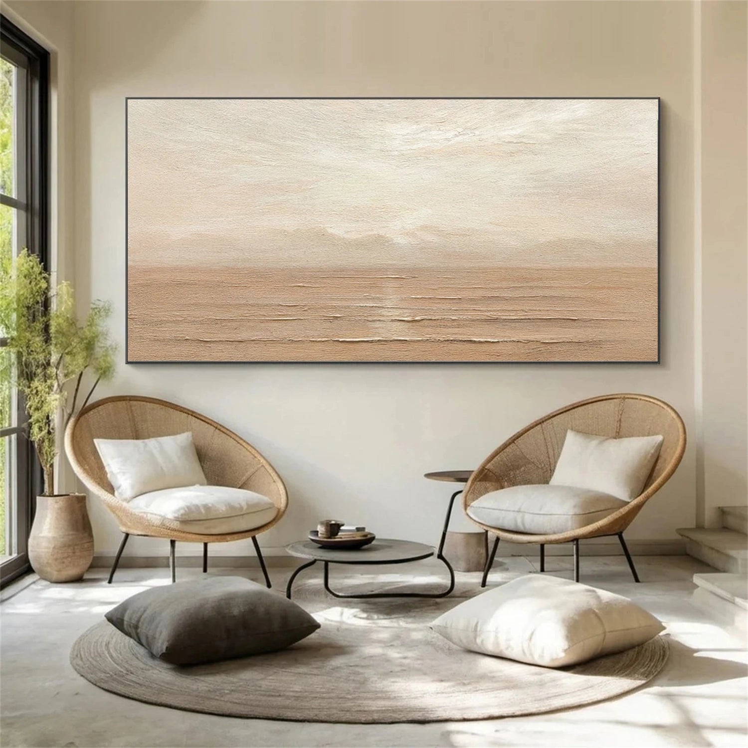 Soft Dune Calm Neutral Abstract Painting
