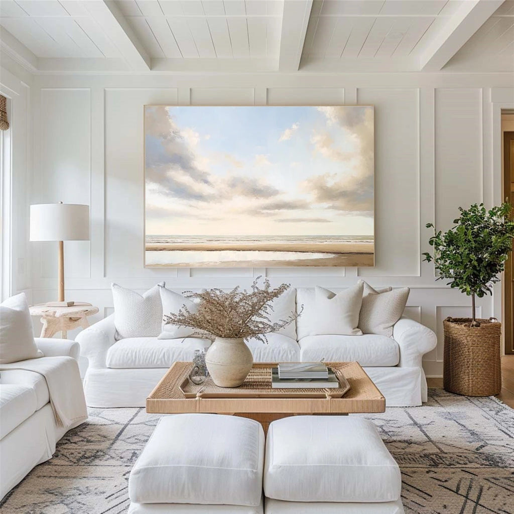Soft Tide Golden Shore Painting