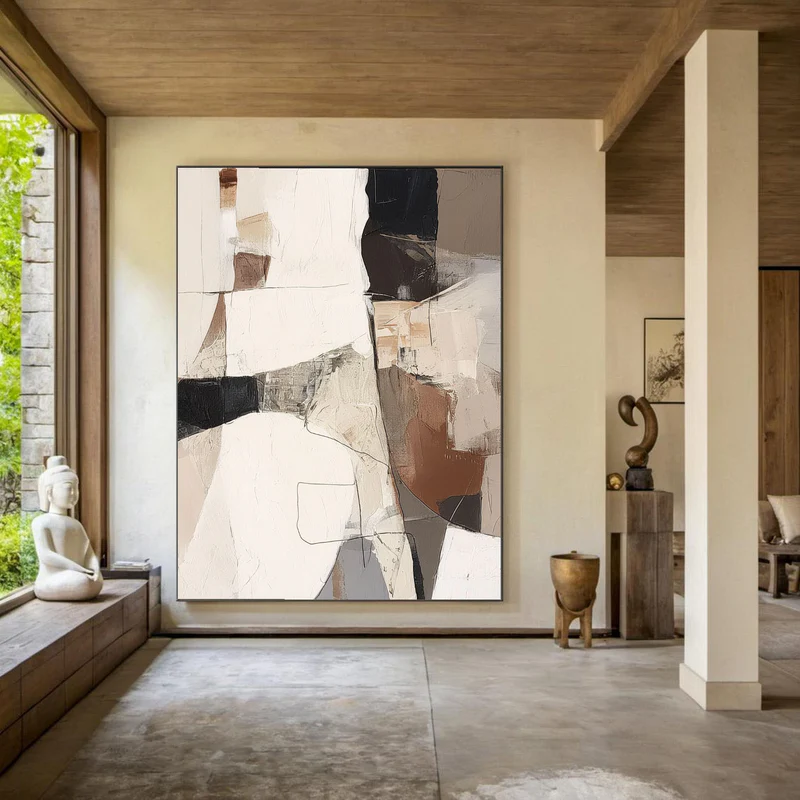 Clay Veil Neutral Abstract Painting