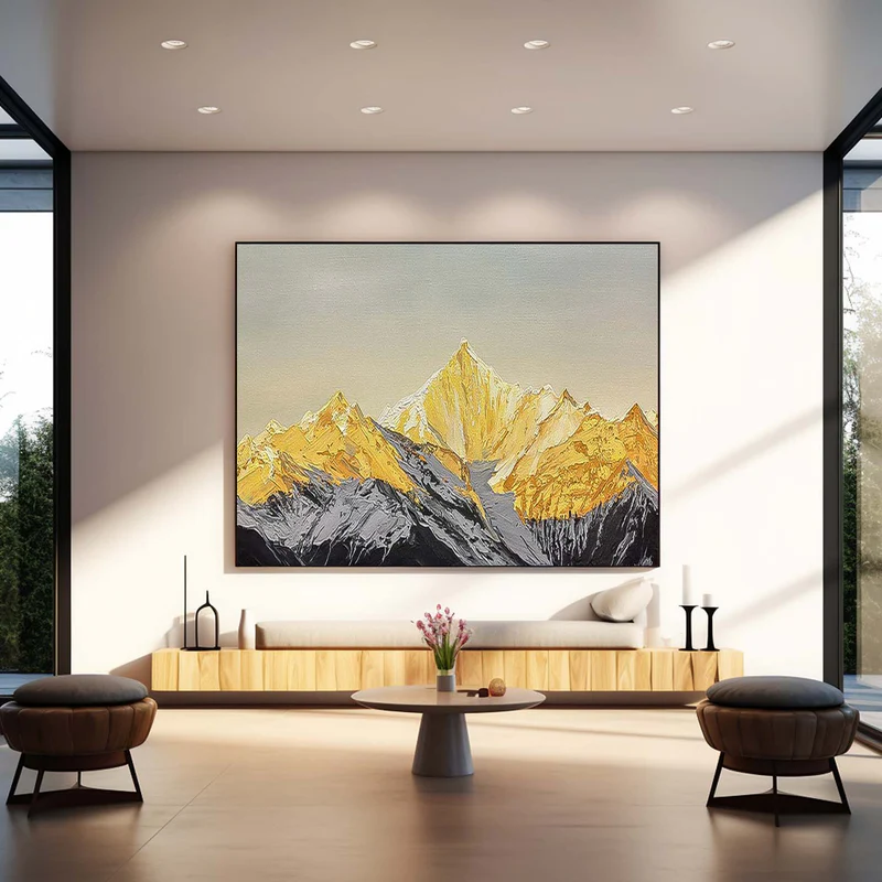 Sunrise Mountain Abstract Painting