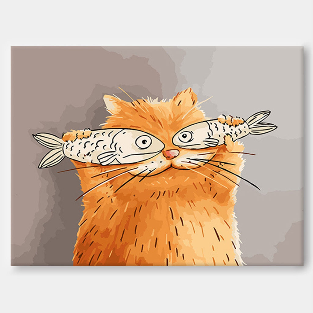 Fishy Glasses: A Funny Bathroom Wall Art for Quirky Home Decor