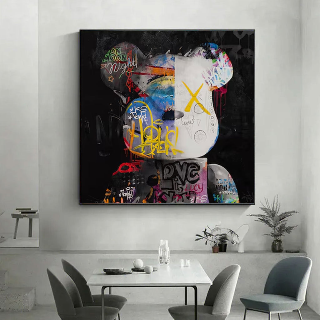 Neon Mind Graffiti Abstract Portrait Painting
