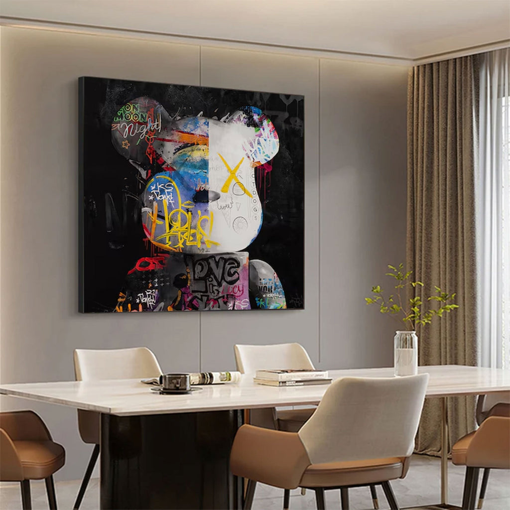 Neon Mind Graffiti Abstract Portrait Painting