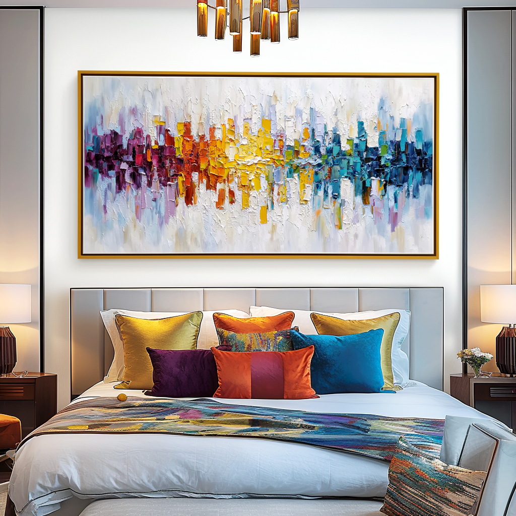 Abstract Cityscape Textured Painting #ART42