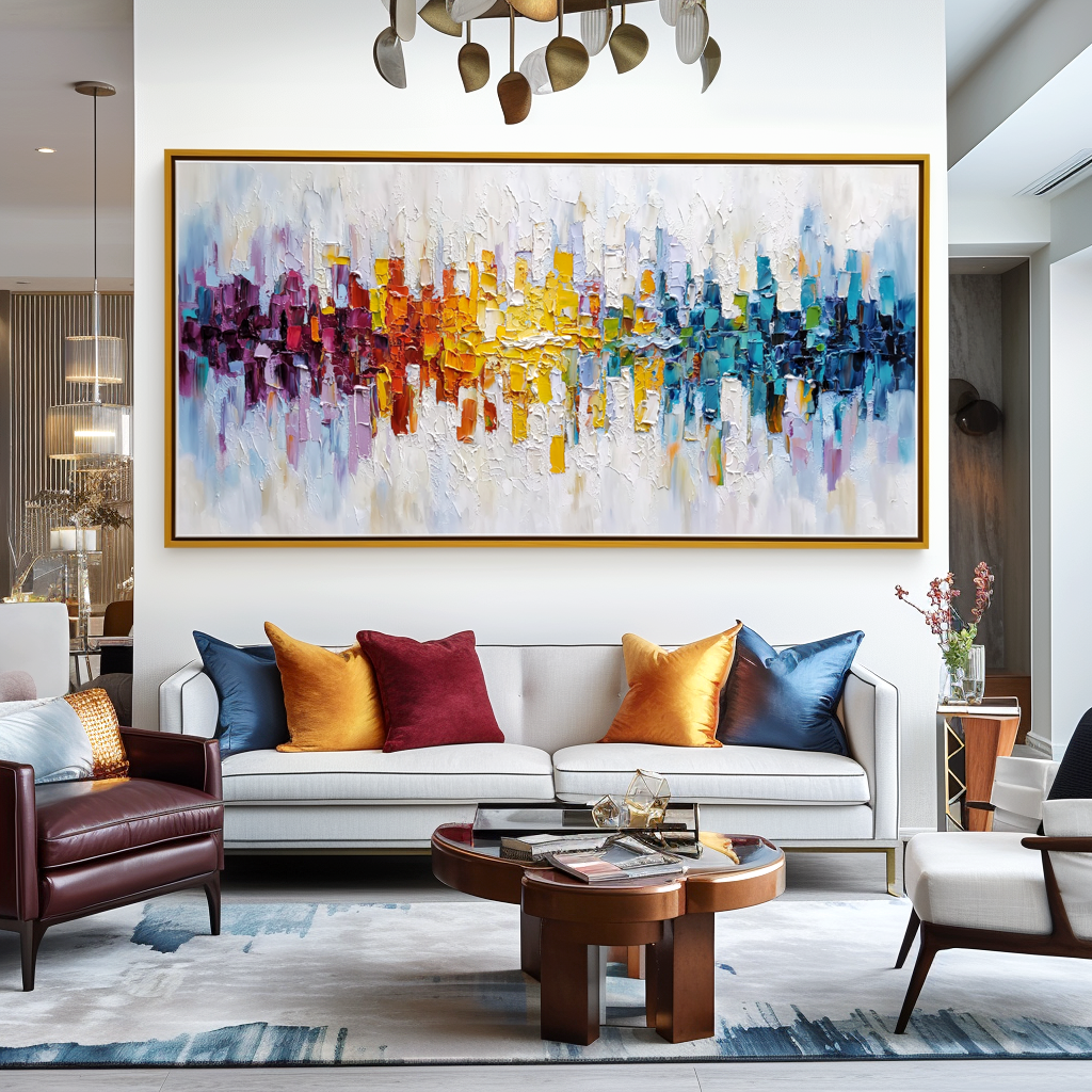 Abstract Cityscape Textured Painting #ART42