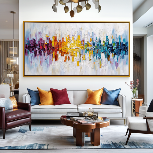 Abstract Cityscape Textured Painting #ART42