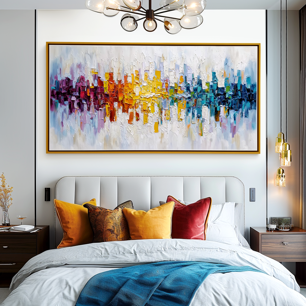 Abstract Cityscape Textured Painting #ART42