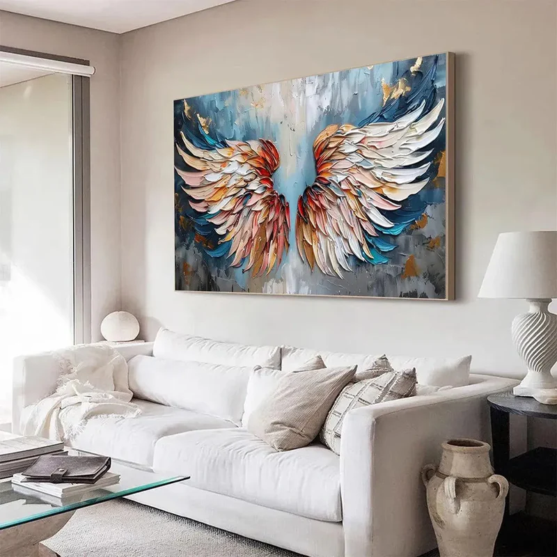 Abstract Angel Feather Painting