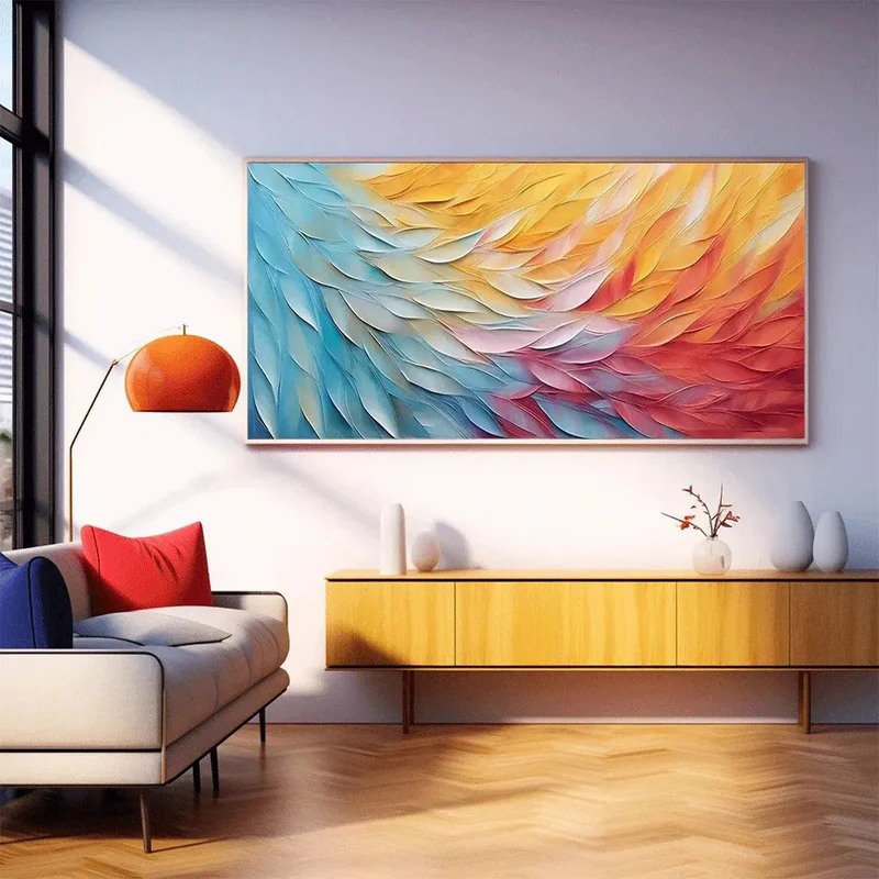 Color Gradient Abstract Textured Painting