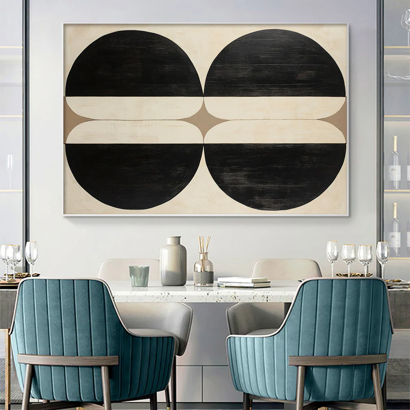Dual Balance Geometric Abstract Painting