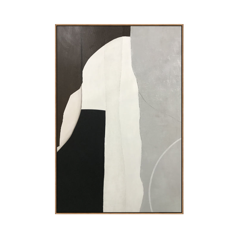 Monochrome Forms: Black and White Abstract Art for Office Decor
