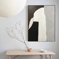 Monochrome Forms: Black and White Abstract Art for Office Decor