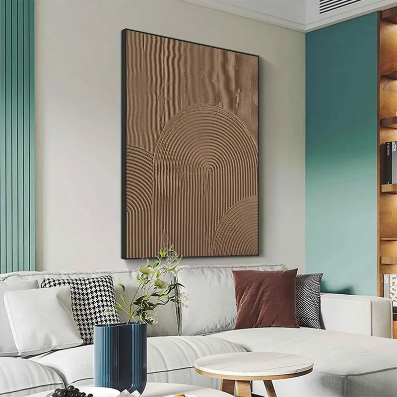 Brown Minimalist Textured Painting