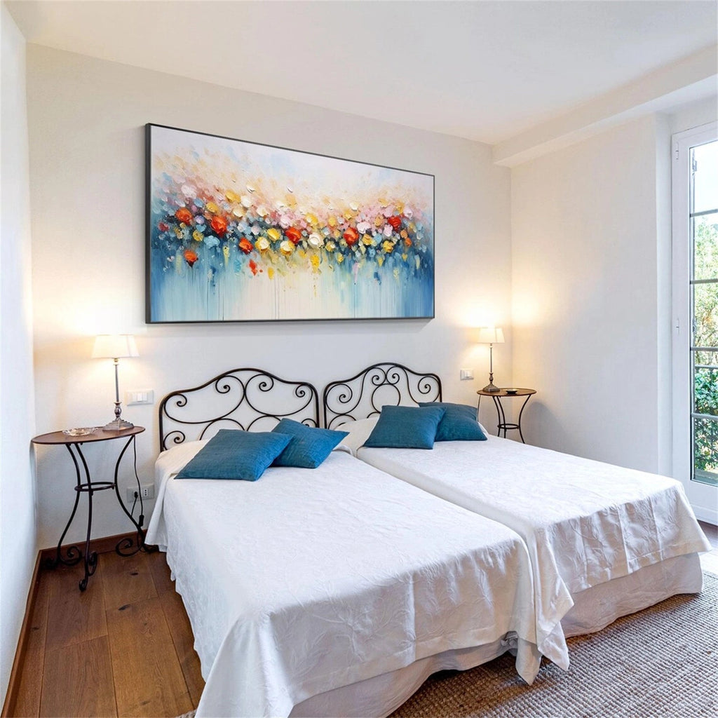 Soft Horizon Bloom Abstract Painting