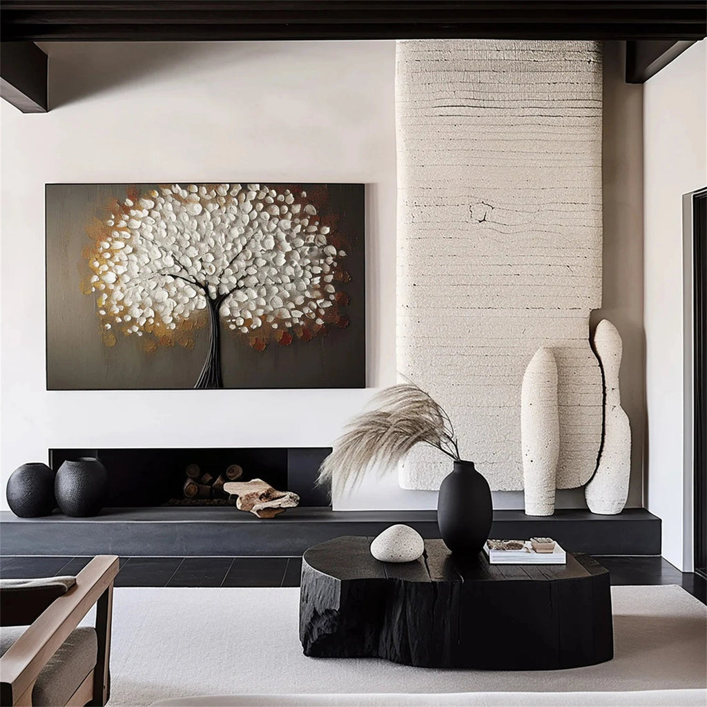 Ivory Canopy Serenity Abstract Painting