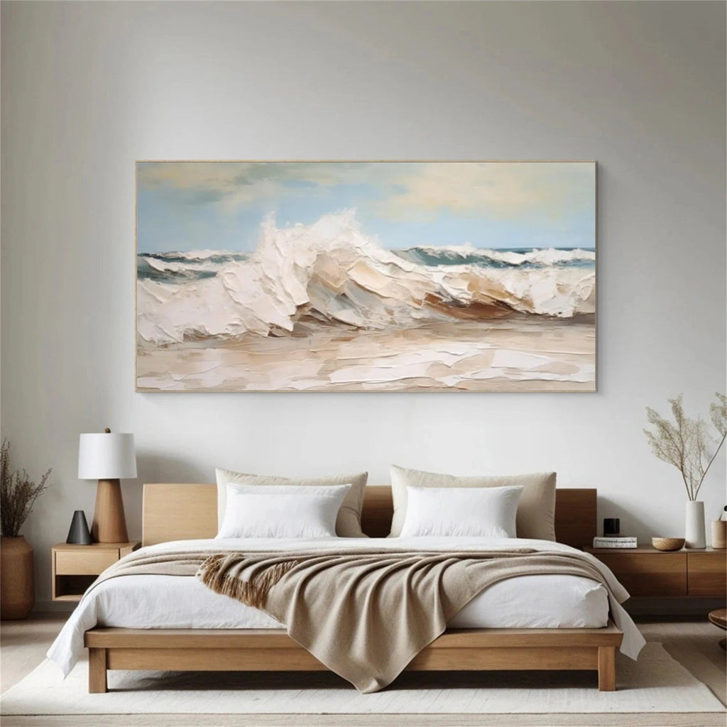 Soft Tide Neutral Seascape Painting