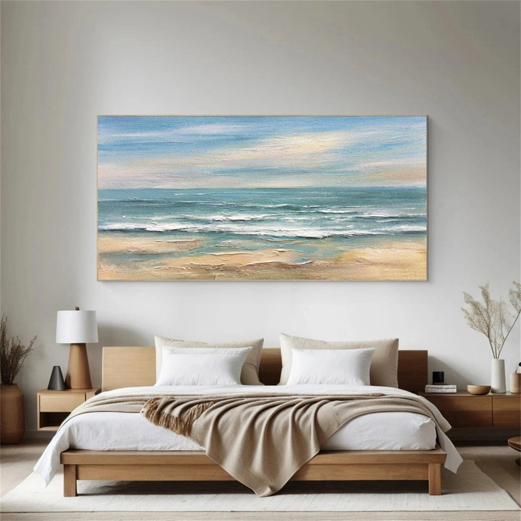 Quiet Horizon Blue Seascape Painting