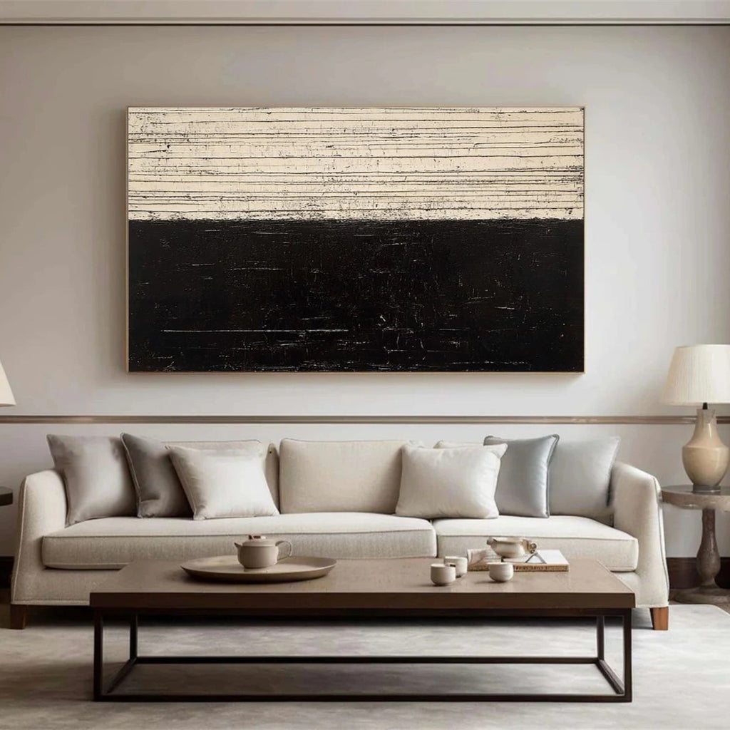 Mono Lines – Black & White Abstract Painting