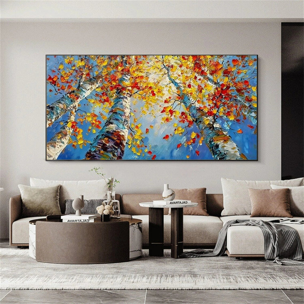 Skyward Autumn Whisper Abstract Painting
