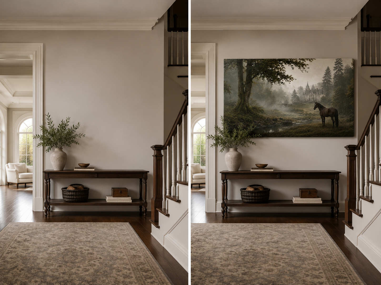 Old Money European Estate Landscape Painting