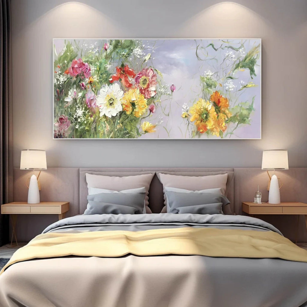 Spring Sunshine Bloom – Textured Floral Painting