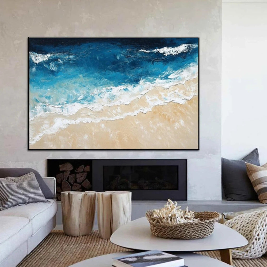 Deep Blue Coast Seascape Painting