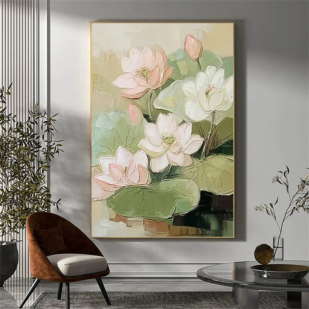 Gentle Lotus Harmony Abstract Painting