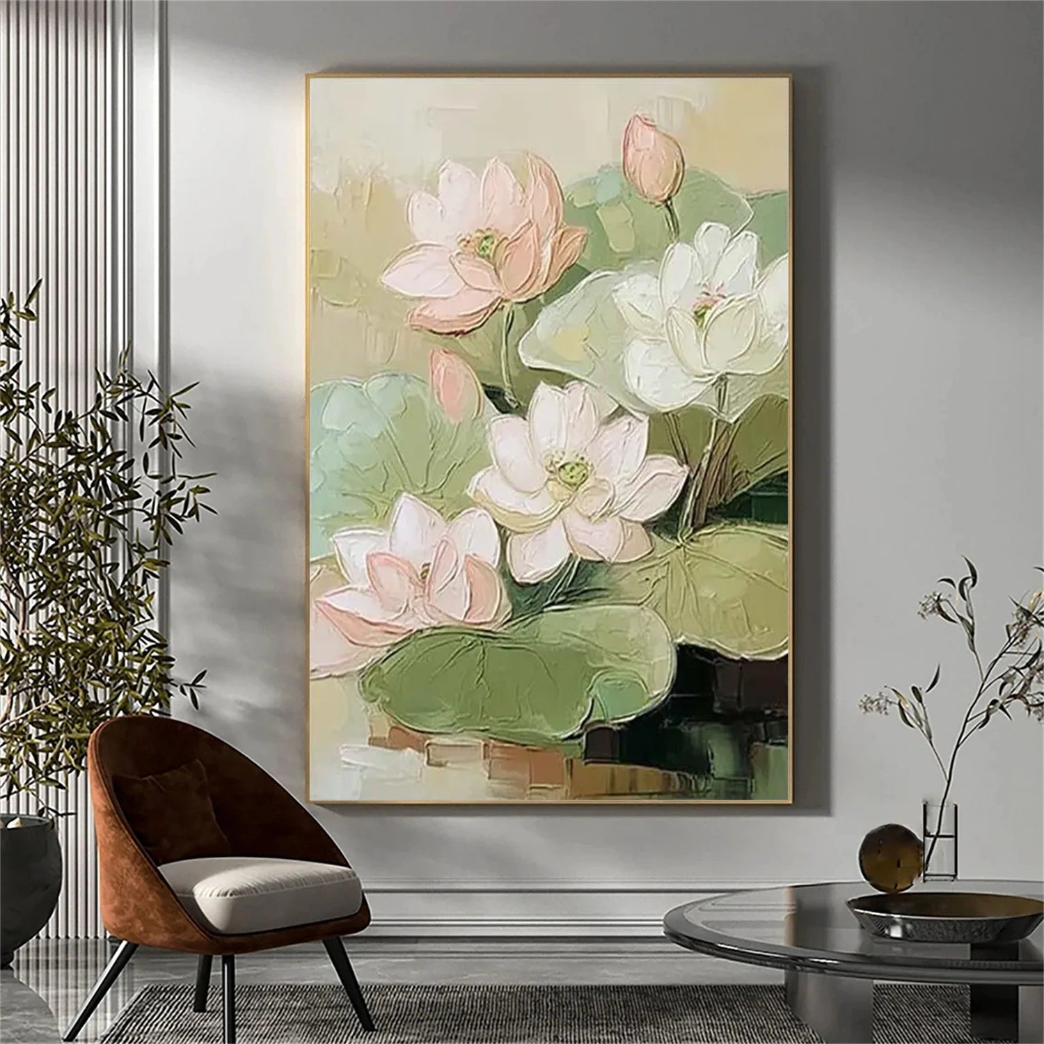 Gentle Lotus Harmony Abstract Painting