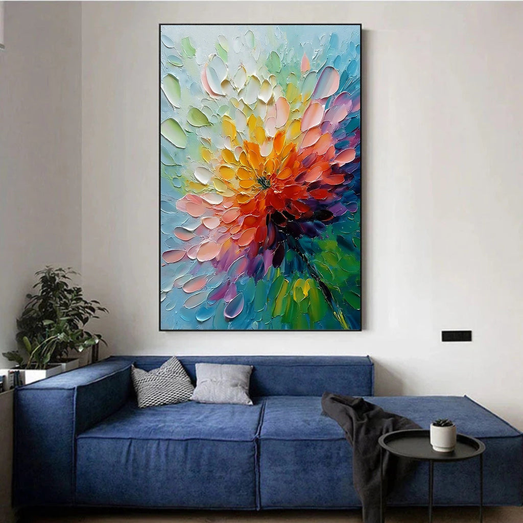 Radiant Prism Bloom Abstract Painting