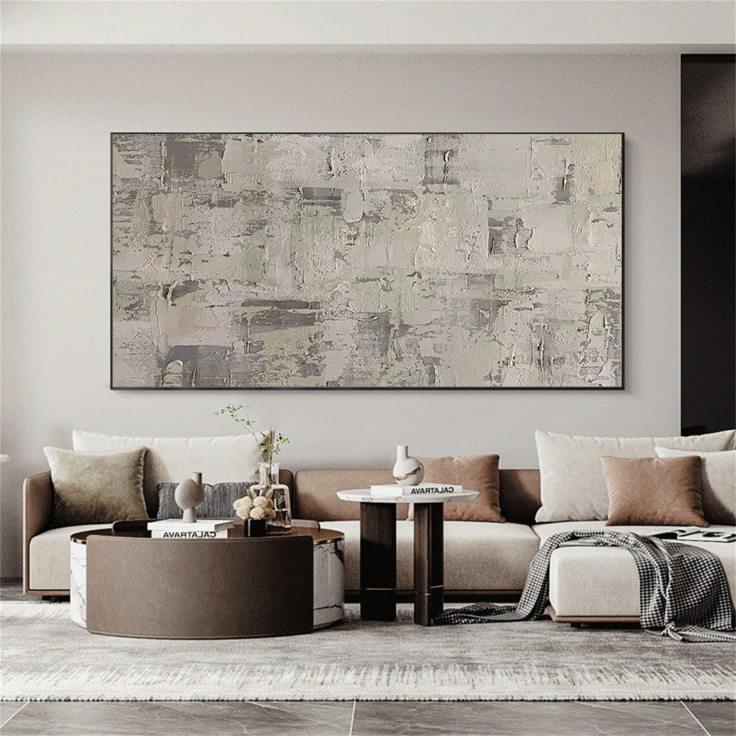 Neutral Textured Abstract Painting