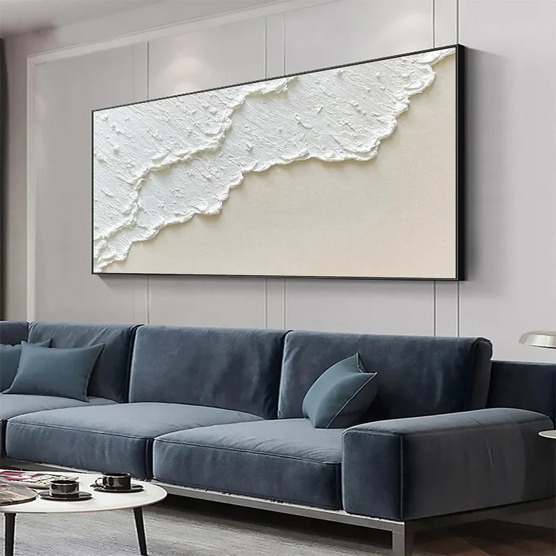 Ivory Calm Minimalist Textured Painting