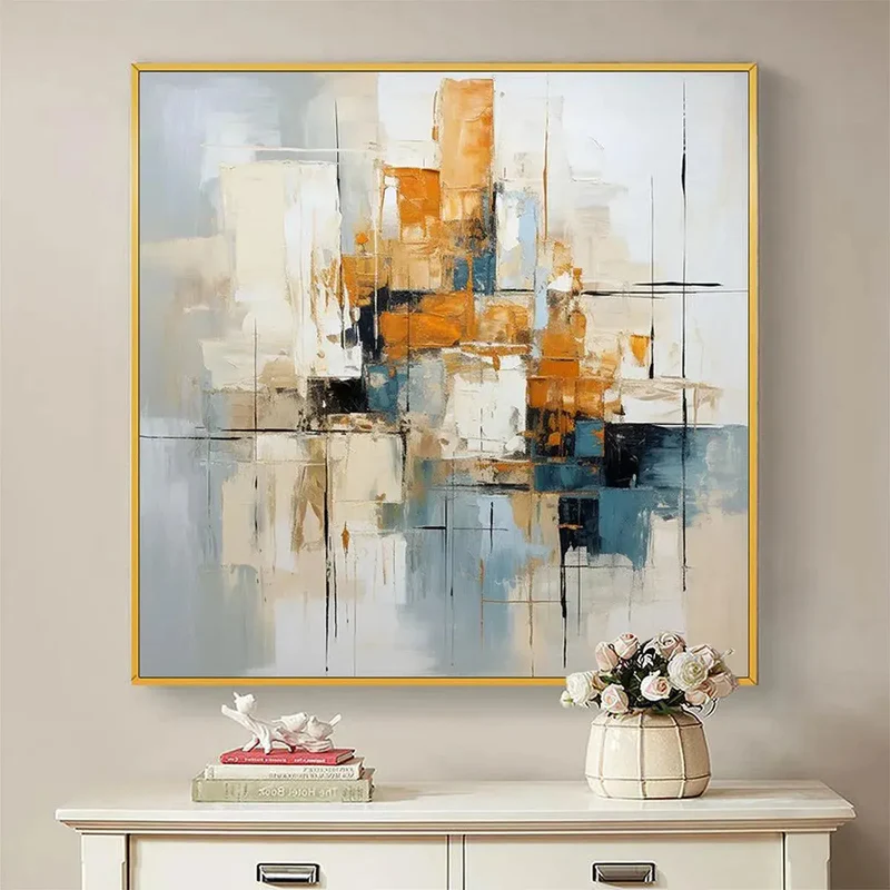 Geometric Abstract Oil Painting