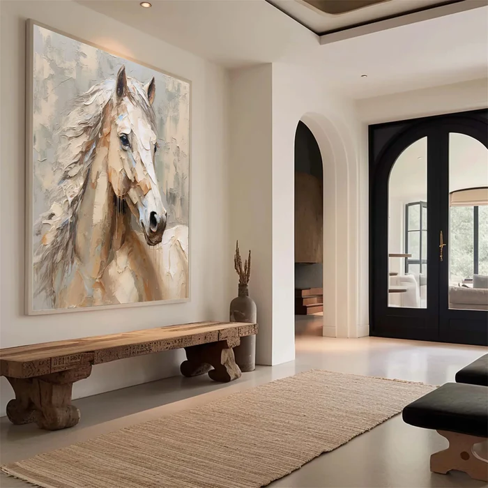 Majestic Spirit Horse Textured Painting