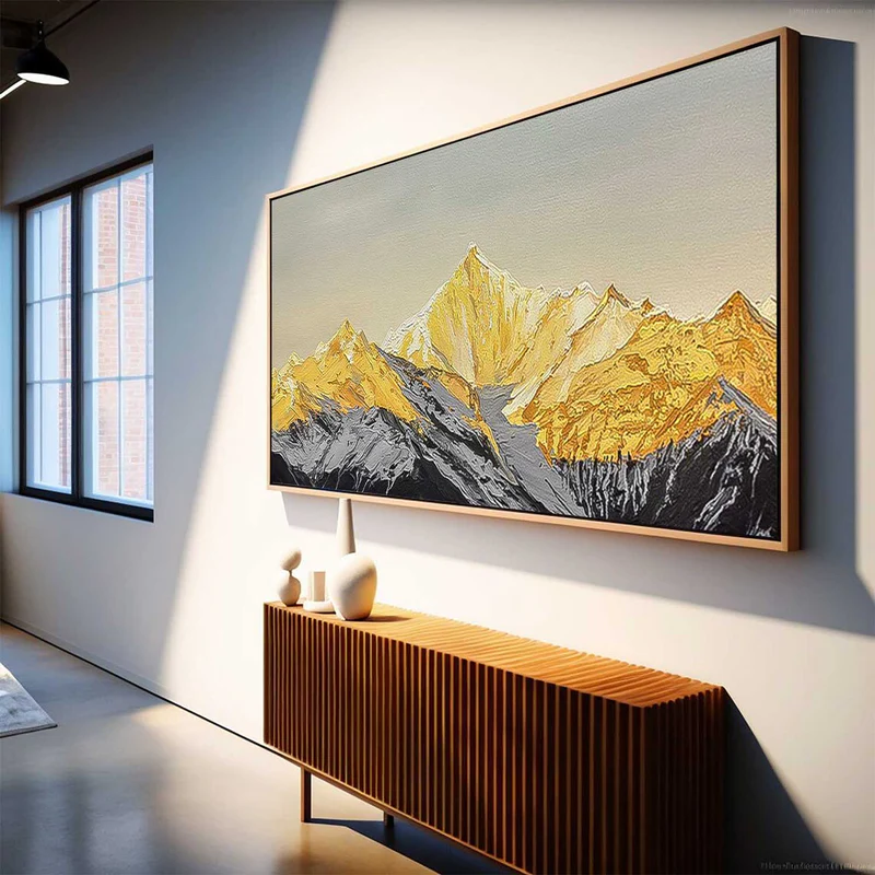 Sunrise Mountain Abstract Painting