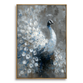 Blue & White Peacock Textured Painting #ART58
