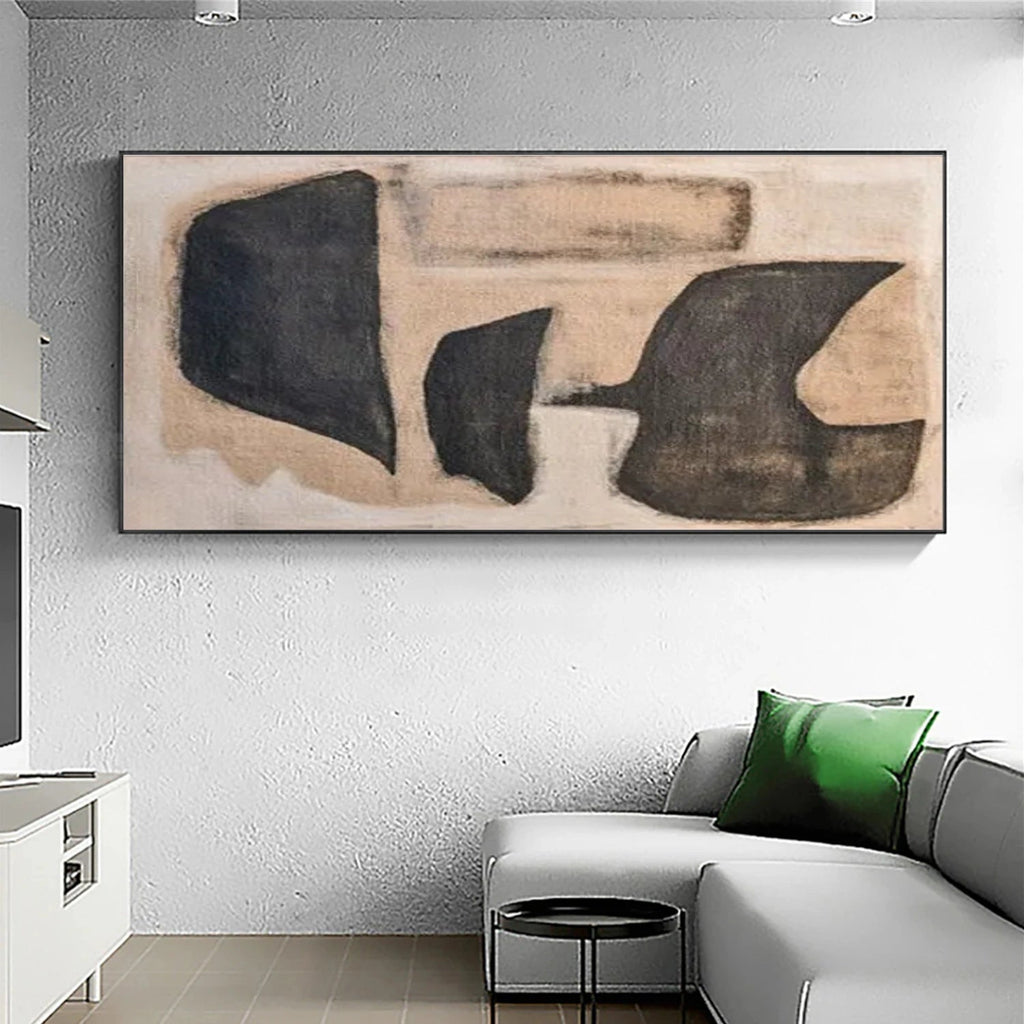 Organic Form Neutral Abstract Painting