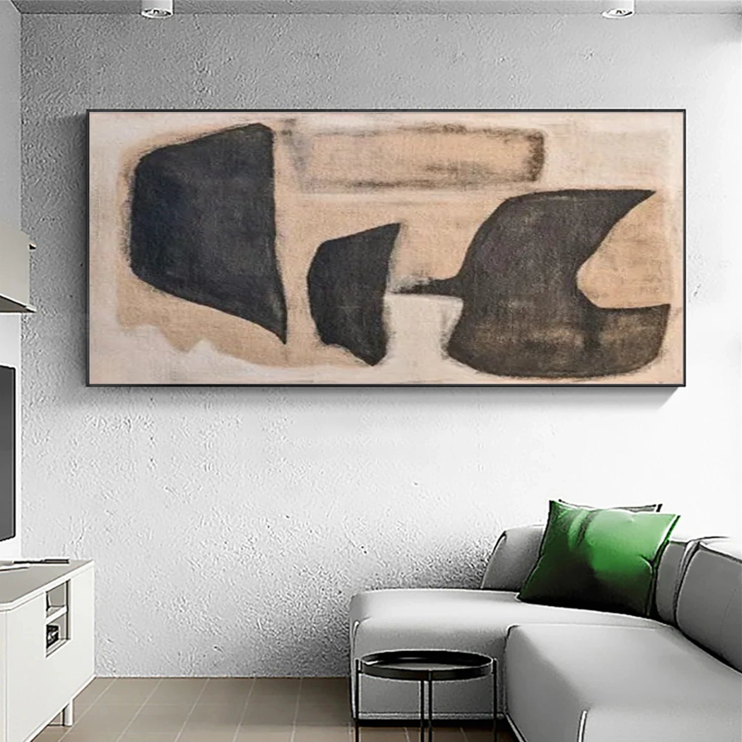 Organic Form Neutral Abstract Painting